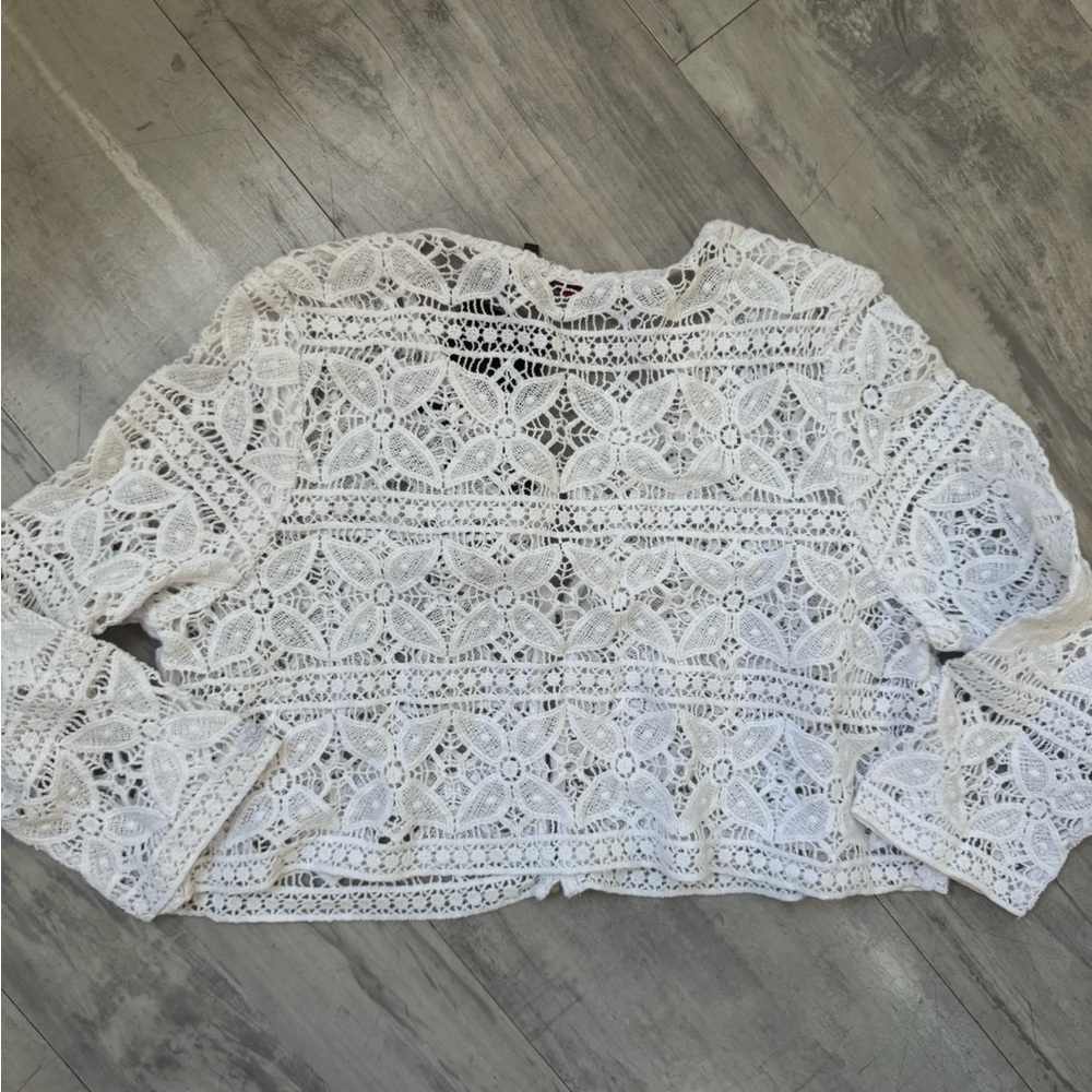 NWT Catimini girls White Lace Knitwear - Picture 5 of 5